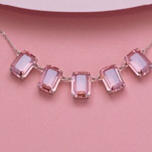 Touchstone Crystal by Swarovski BARRINGTON 5 light rose necklace BNIB